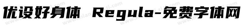 优设好身体 Regula字体转换